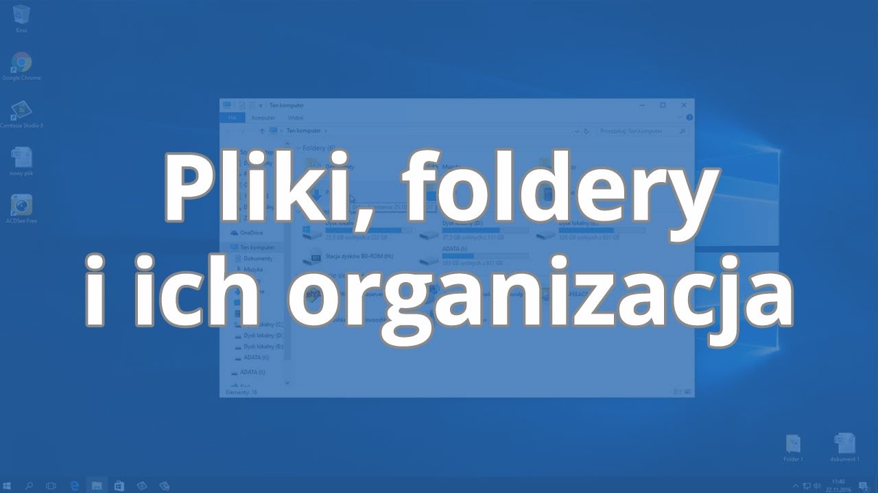 Poznaj Podstawy OBSŁUGI KOMPUTERA | Pliki, Foldery i ich Organizacja | ▶strefakursow.pl◀ #komputer