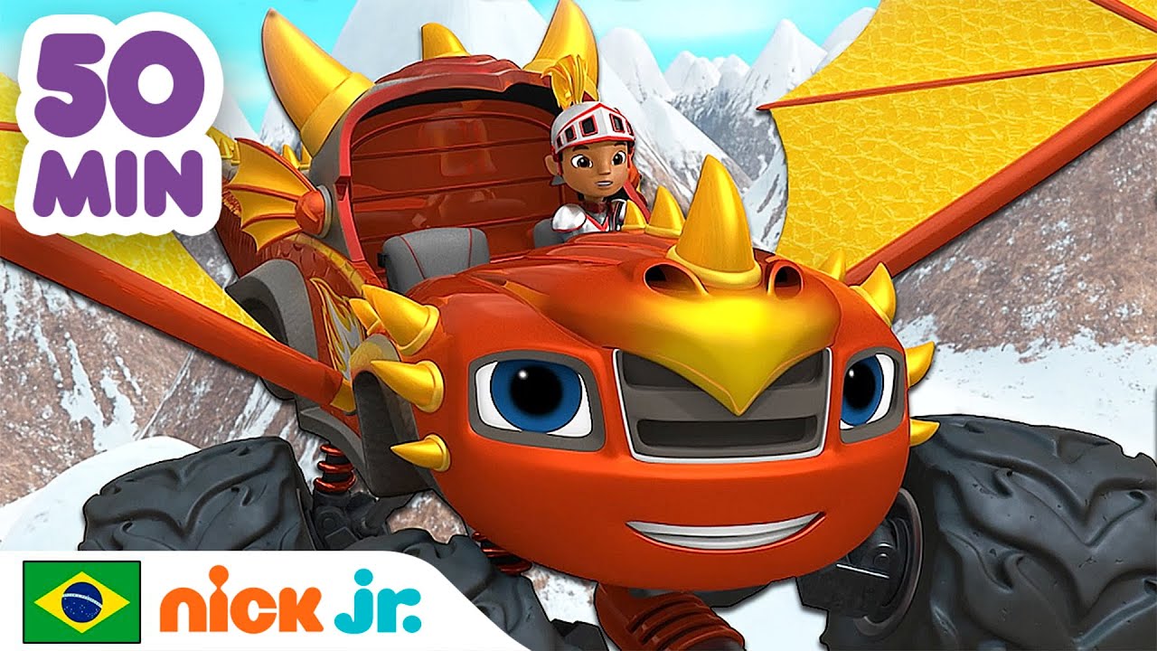 Blaze | 50 MINUTOS de incríveis aventuras com animais selvagens! | Nick Jr. em Português