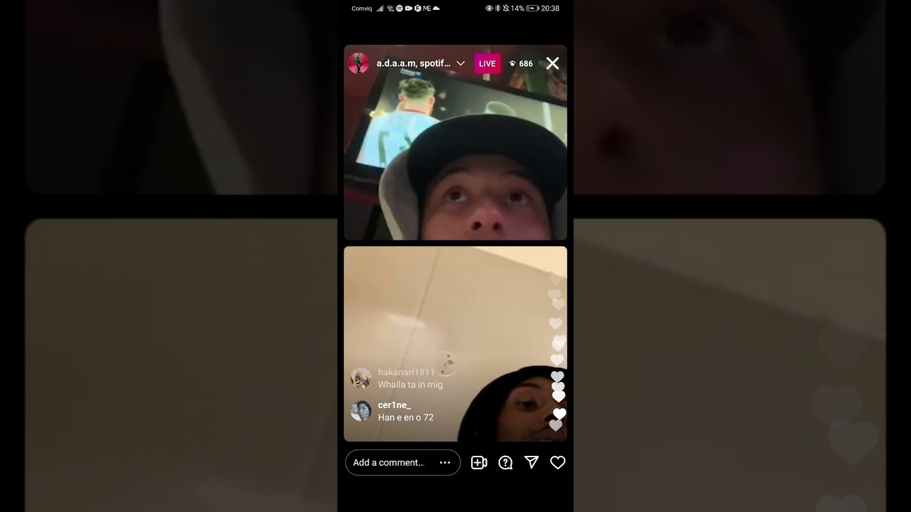 Adaam och Aden insta Live