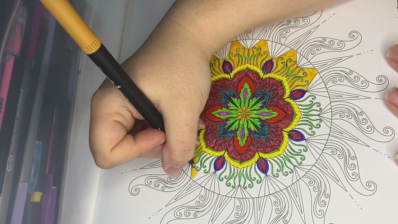 Colour me Happy- Mandala Episode 89 #mindfulness #wellness #happy #colouring