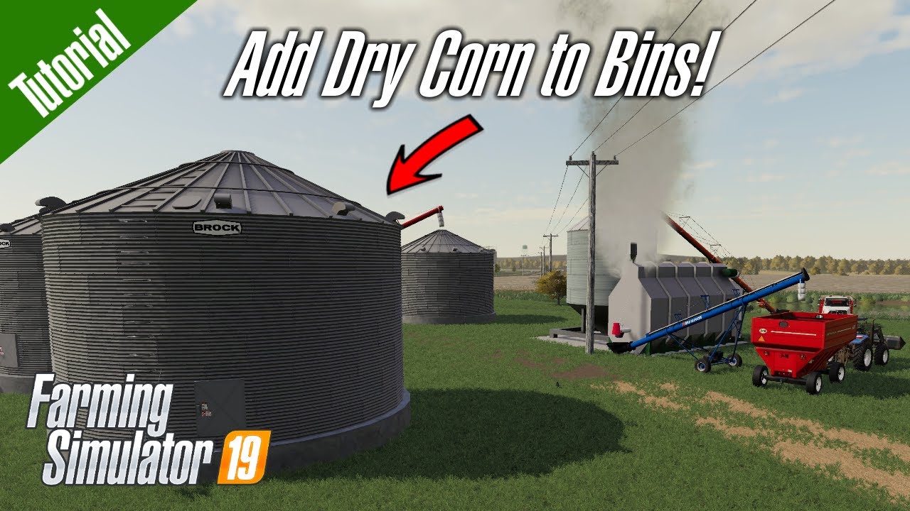 How to add Dry Corn (or other crop types) to a bin & adjust it's capacity / unload speed