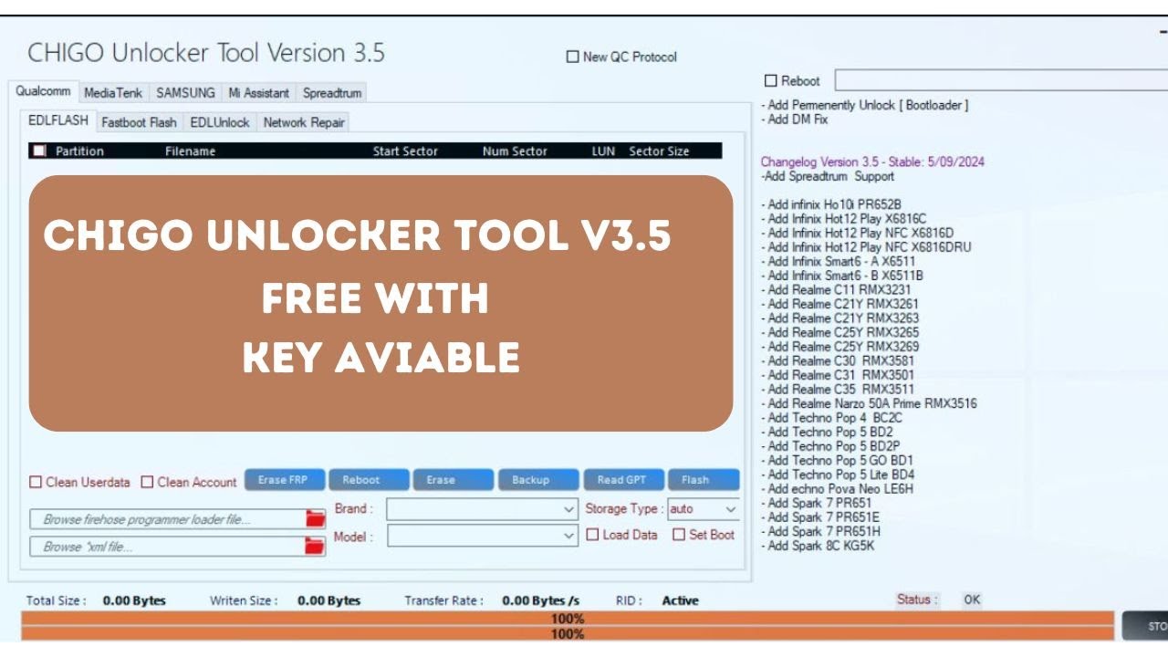 Chigo Unlocker Tool V3.5 New FREE Repair Your Android Devices