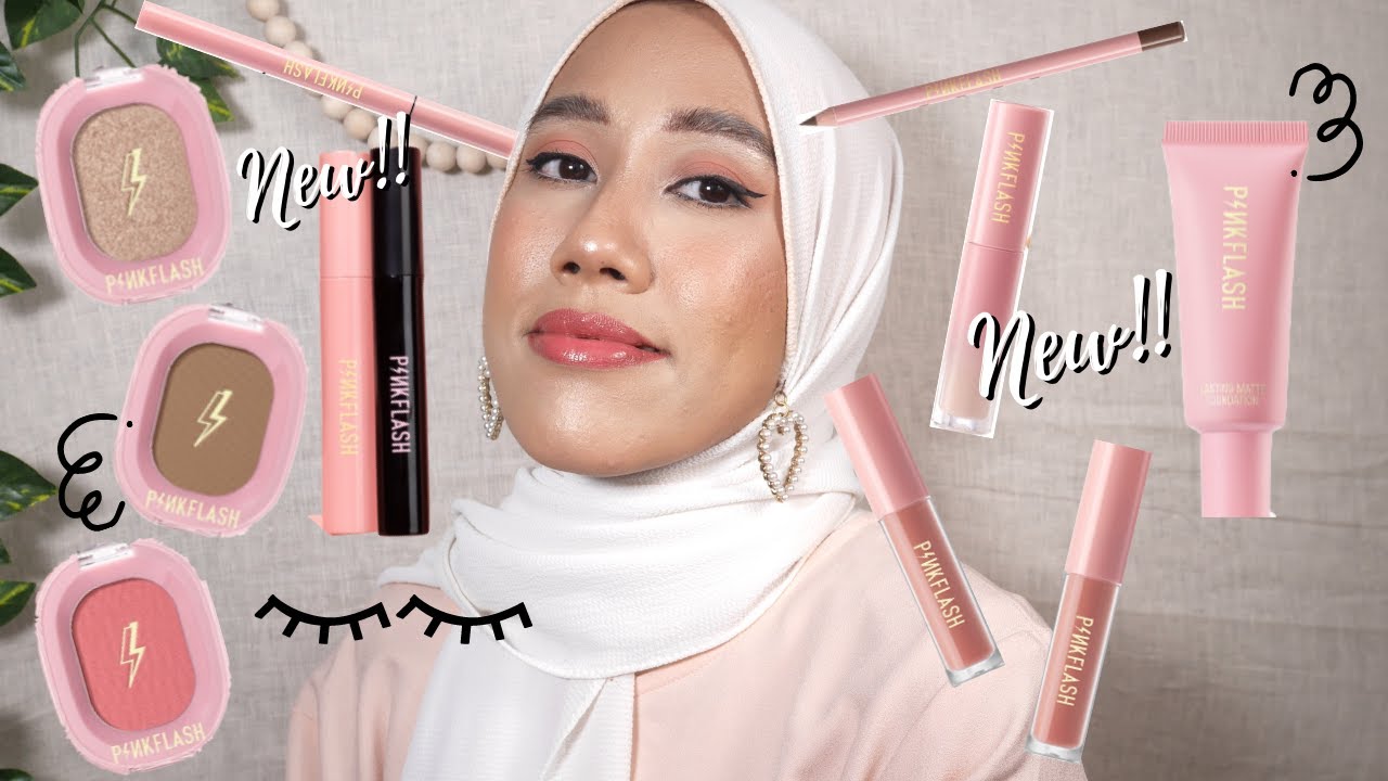 FULL FACE OF PINKFLASH cosmetics | NEW CONCEALER, MASCARAS