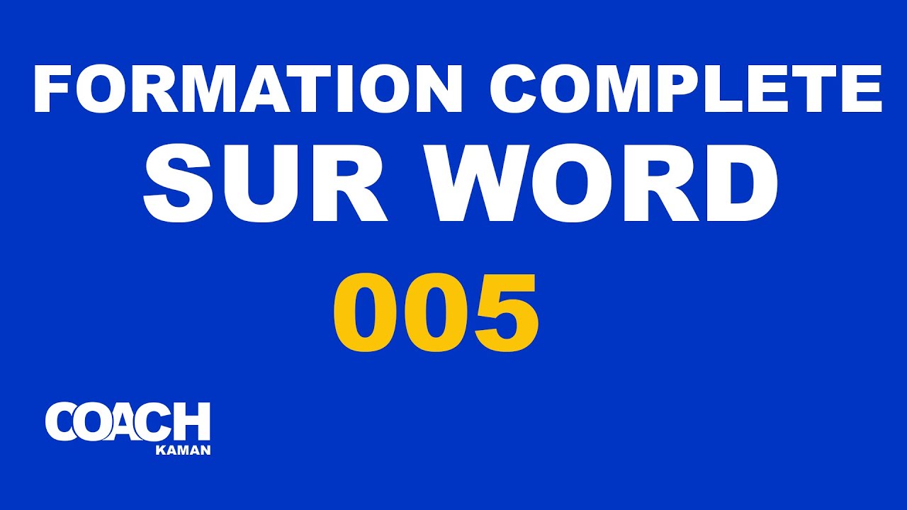 005 LES TABLEAUX DANS WORD PARTIE 1 FORMATION COMPLETE MICROSOFT WORD