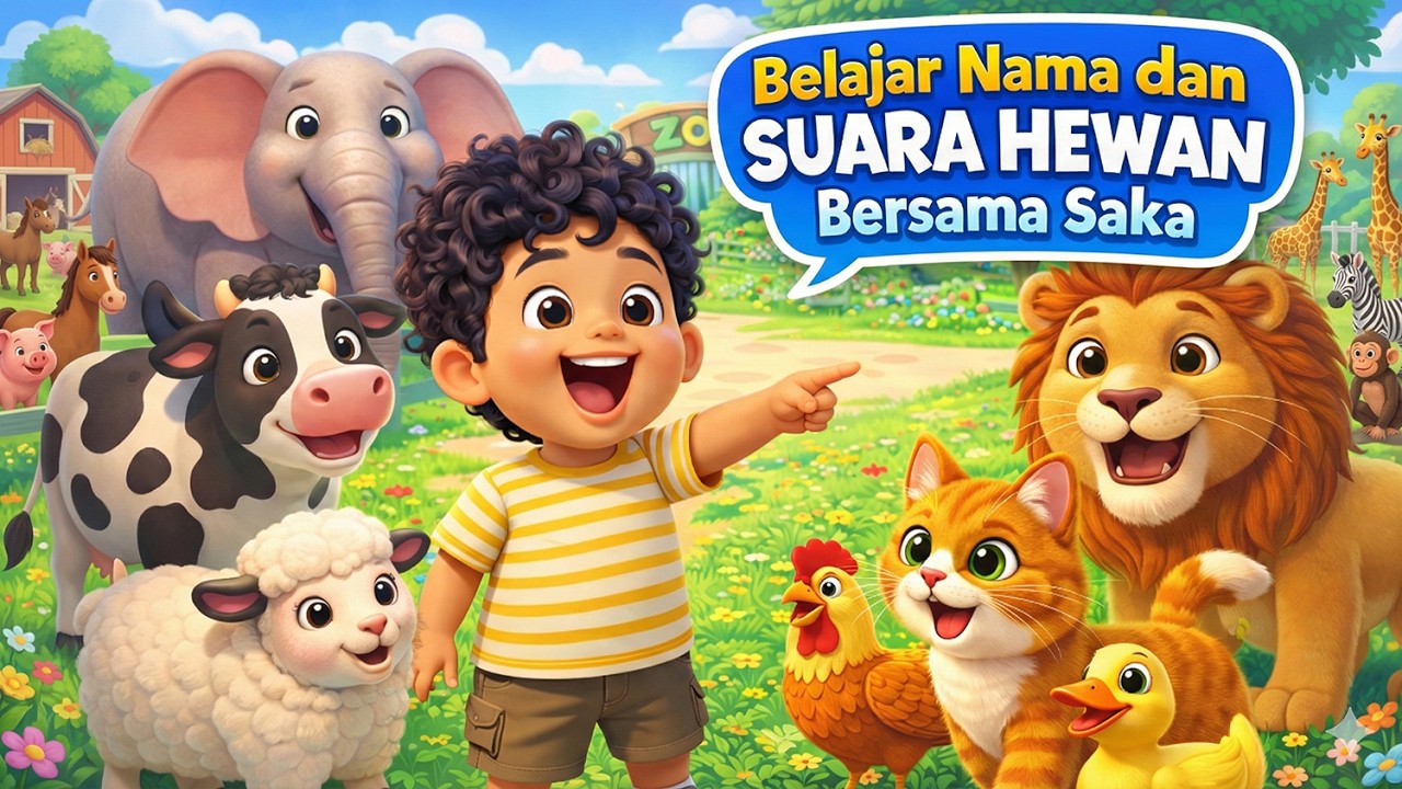 Belajar Nama & Suara Hewan 🐮🐔🐶 | Video Edukasi Anak Lucu dan Seru