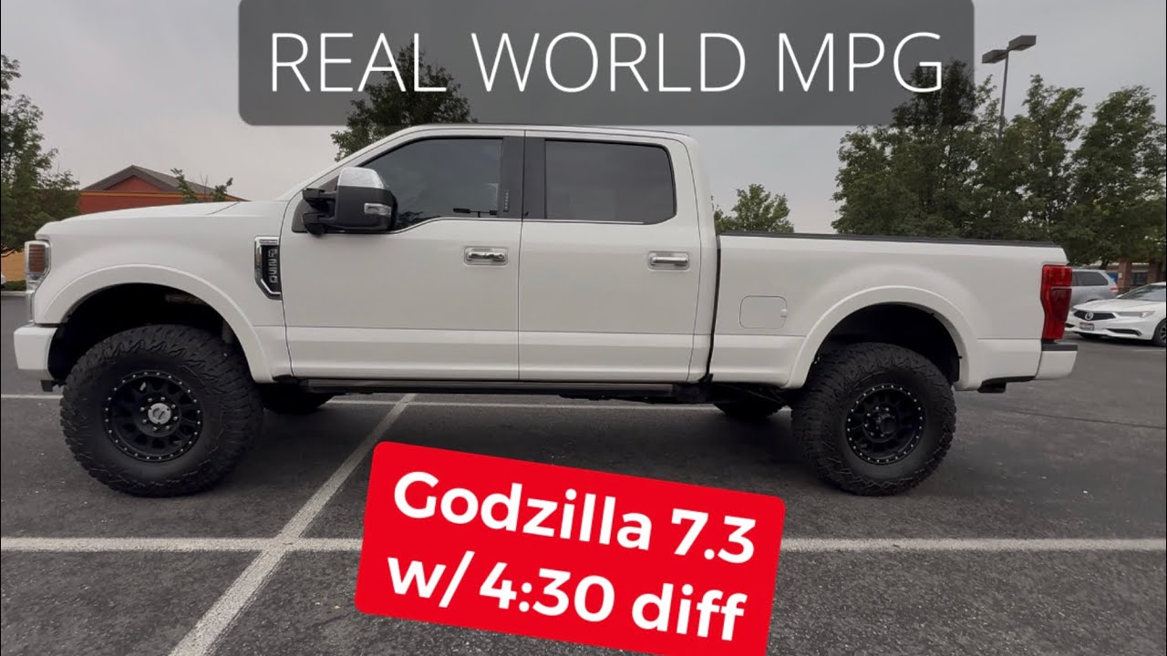 👉 Ford F250 7.3 4:30 Godzilla REAL WORLD MPG Test | Highway & City Driving Results 🛻 ⛽️ 🤯 