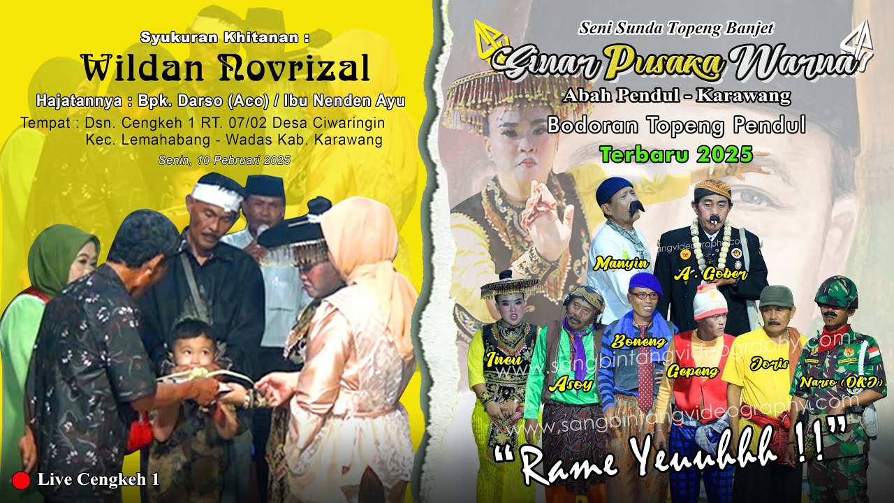 Rame Yeuh, Bodoran Topeng Pendul - Karawang | Pentas di Babakan Sarangka Cengkeh1 2025 #dalangedan