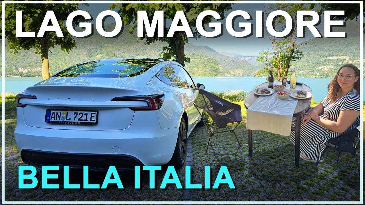 4 Nächte & 1200 km: Tesla-Camping direkt am See! Roadtrip Lago Maggiore im Model 3