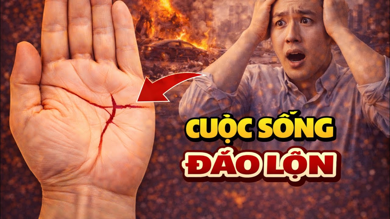Đường sinh mệnh có vân gãy đột ngột – Cuộc sống sẽ bị đảo lộn.