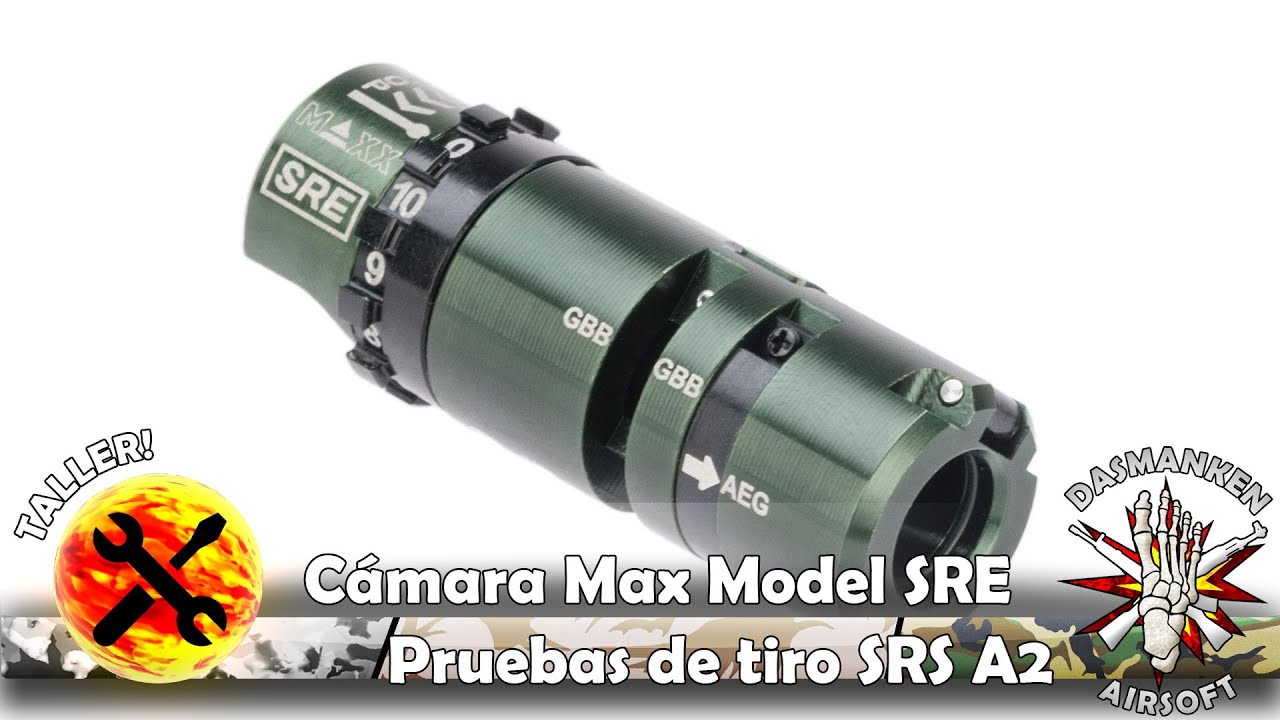 Taller: Cámara Max Model SRE. Pruebas de tiro SRS A2