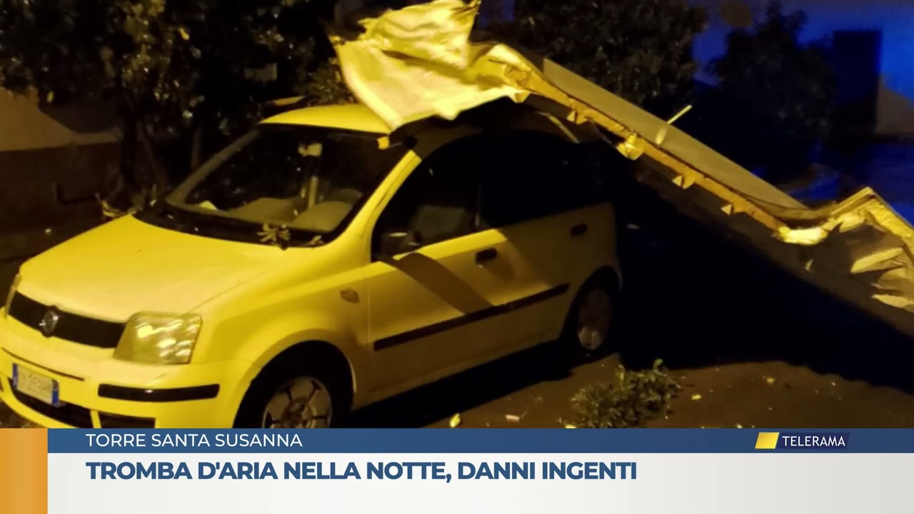 Tromba d'aria nella notte danni ingenti