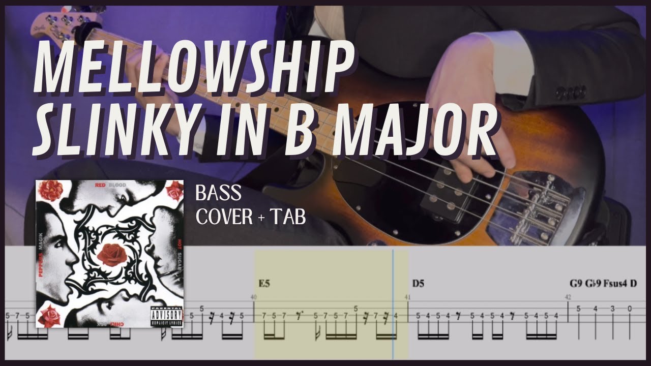 Mellowship Slinky in B Major - Red Hot Chili Peppers (Bass Cover with Tab)