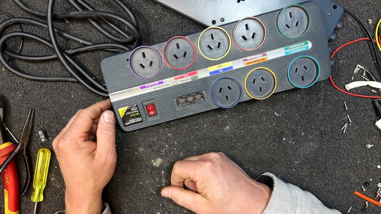 Monster Surge Protector Power Board Buzzing Sound Teardown and Repair