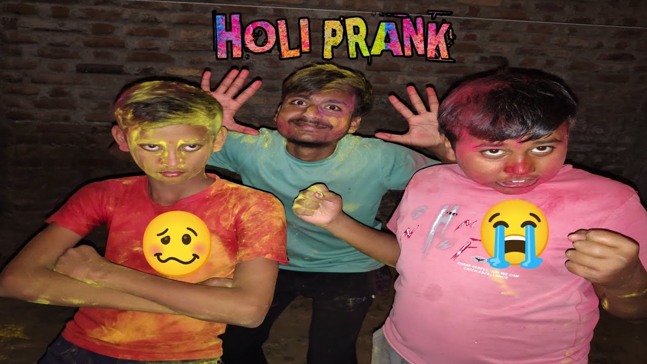 Holi Prank On Suyog And Soham 🫟🔫😅 #youtube #Vlog #prank #holi #holiprank #trending 