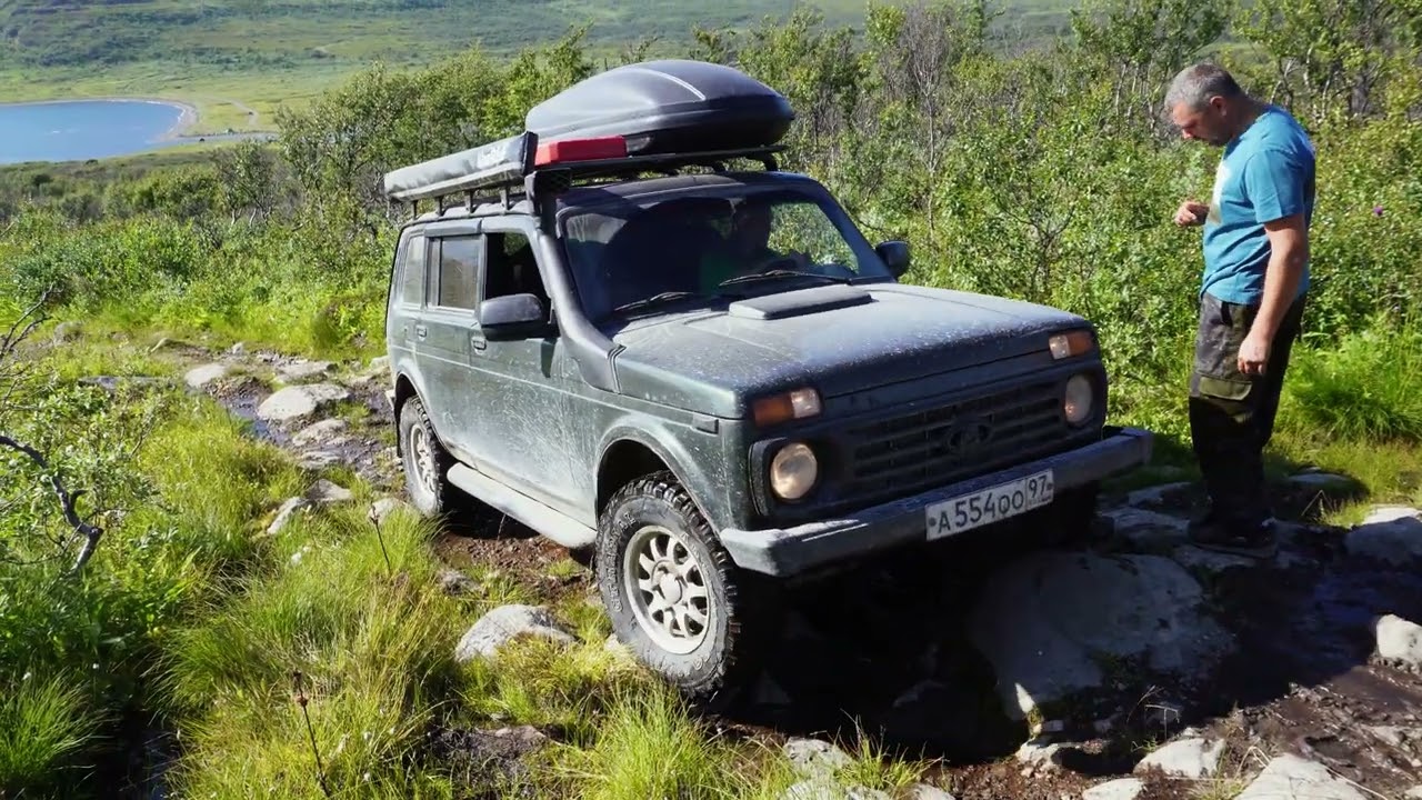 Брод через реку Большая Эйна на полуострове Рыбачий и попытка заехать на гору Эйна