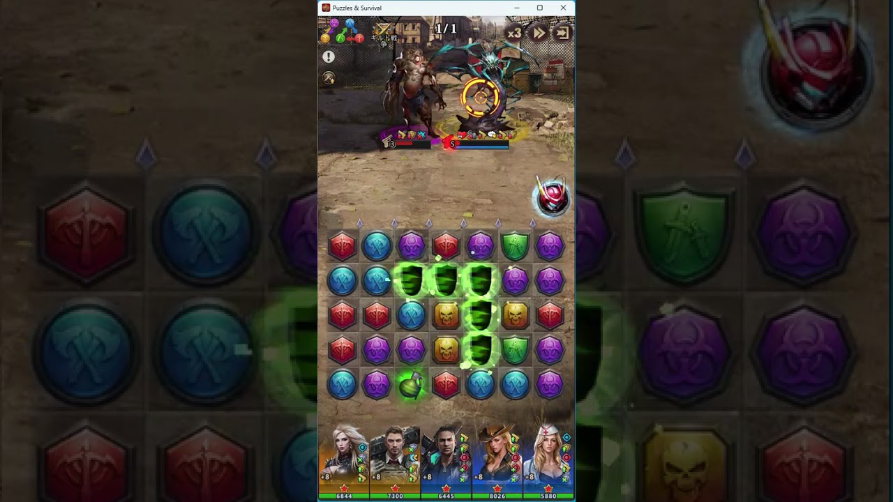 パズサバ　探索３－１５－３　連続チャレンジ！途中でフォックスいらないのに気付く…