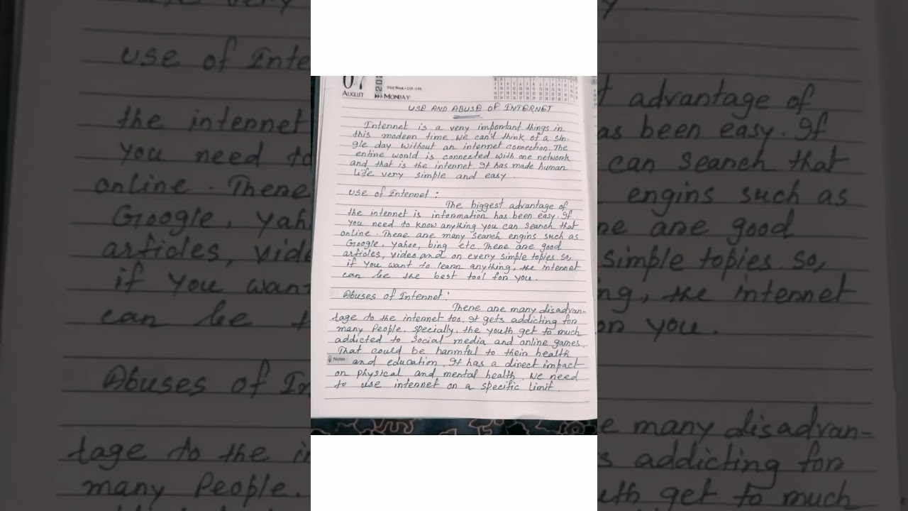 use and abuse of Internet paragraph.Essay on Internet#youtubeshort#shorts#short