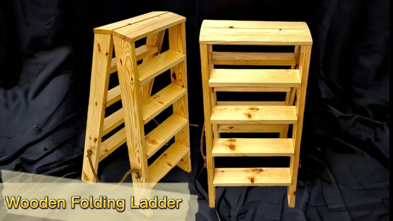 Wooden Folding Ladder // How to Make a Ladder // Ahşap Katlanır Merdiven Yapımı