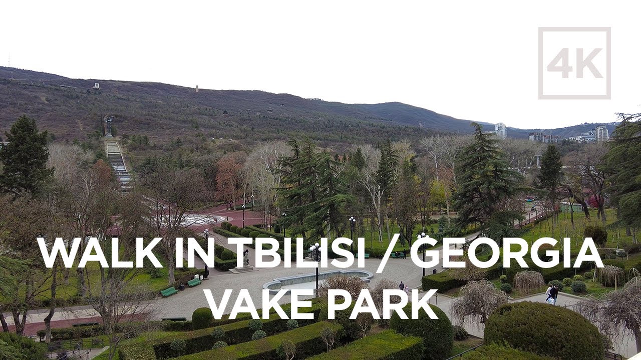 Walking tour in Tbilisi (Georgia) - Vake Park [4k]