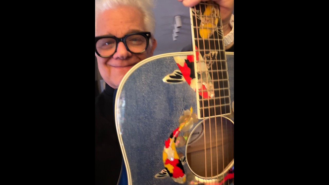 HSIENMO BOUTIQUE GUITARS. D-45 STYLE BLUE KOI MASTERPIECE