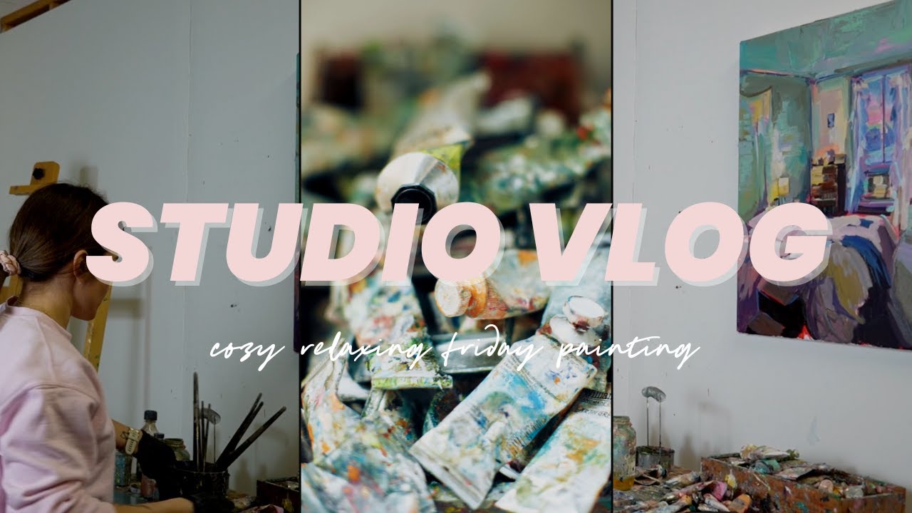 Cozy Friday Night Studio Vlog: Preparing for Multiple Exhibitions