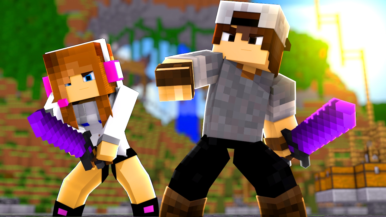 Minecraft: SORTE NO PVP - ESPADA DE MINÉRIO!