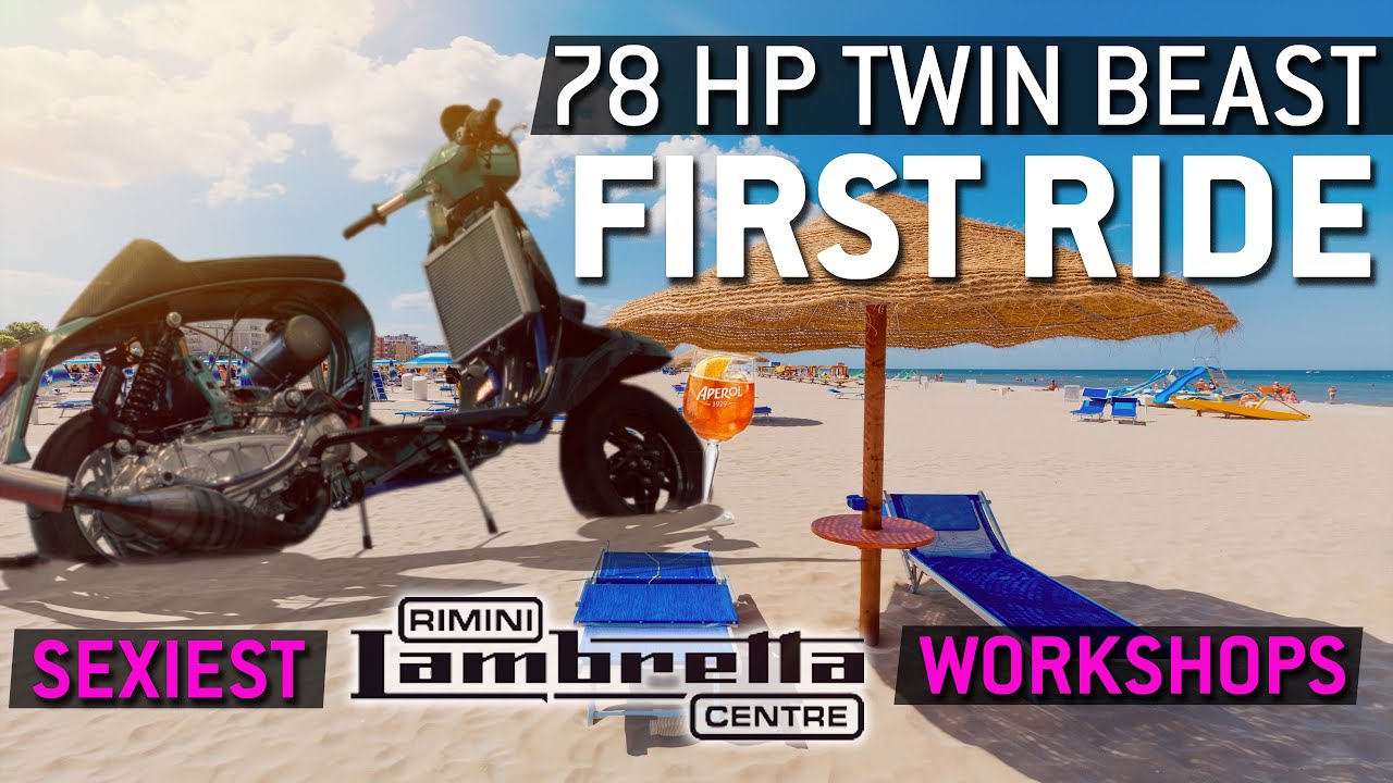 RIMINI LAMBRETTA CENTRE 🛵🔧 SEXIEST WORKSHOPS | Wunderschöne Lambrettas und First Ride Twin Engine