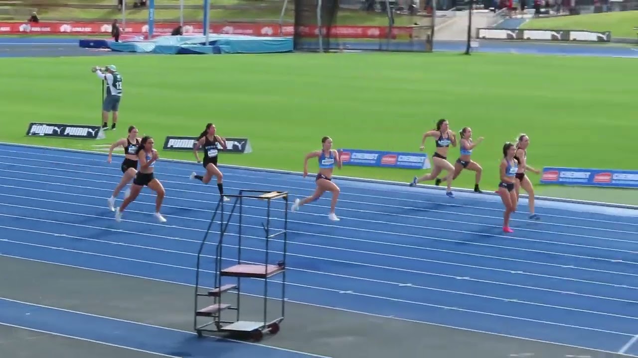 Ht3. 100m U17 Women, 2024 Australian Championships, Adelaide 19 April 2024
