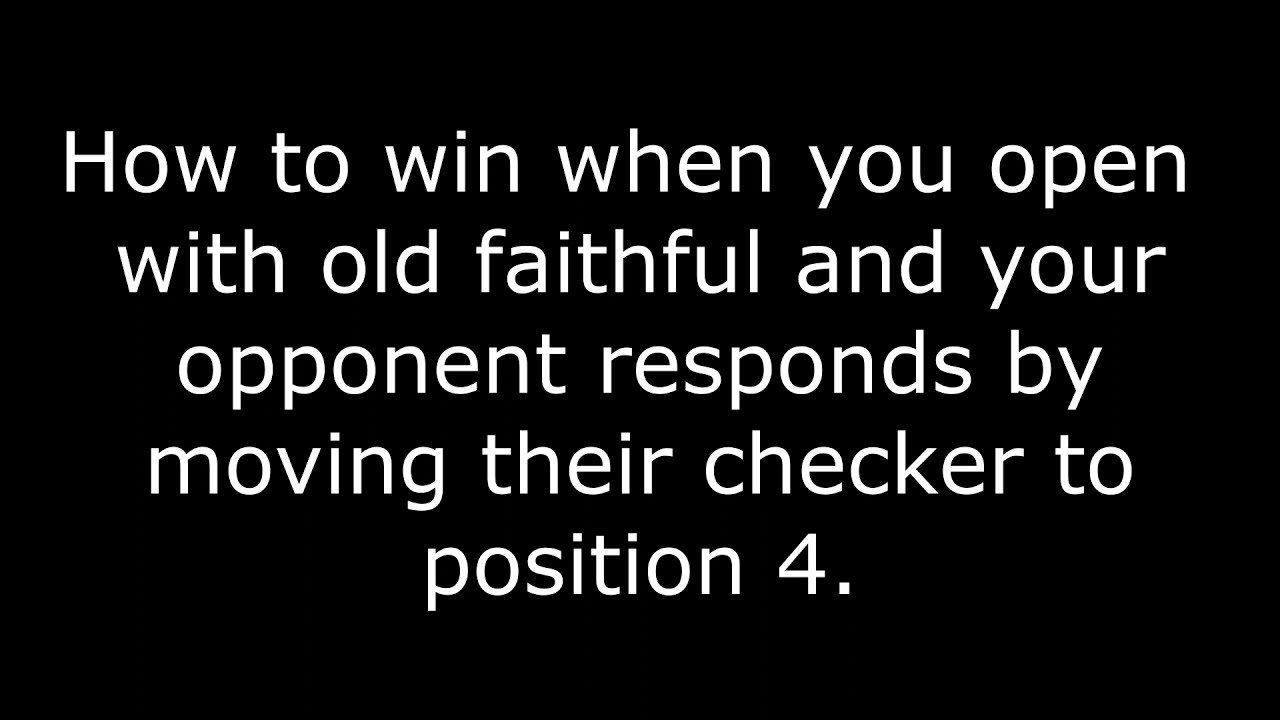 Live Checkers game 92. How to win with old faithful if your opponent moves to position 4.