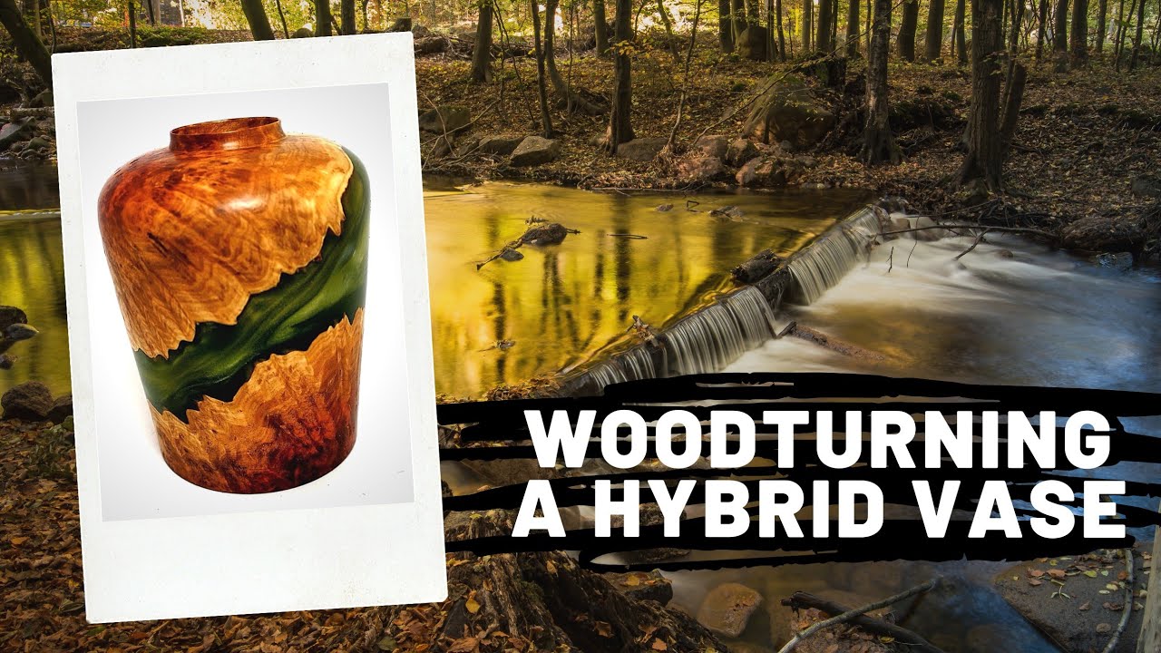 Woodturning - A Hybrid Wood and Resin Vase