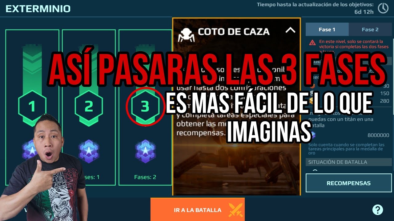 DE ESTA FORMA PASAR&Aacute;S LA FASE 3 EN MODO EXTERMINIO‼️✅️TRUCO🔥REVELADO |War Robots WR
