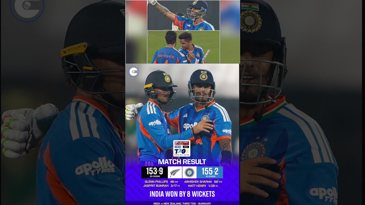 Ind vs Nz T20 series ind won the series 