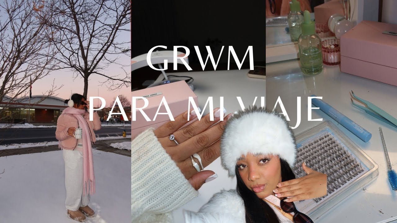 Prepárate conmigo para mi viaje ✈️✨ uñas, cabello, hago mi maleta y hablamos mucho💅🏻🧖🏻‍♀️🩷