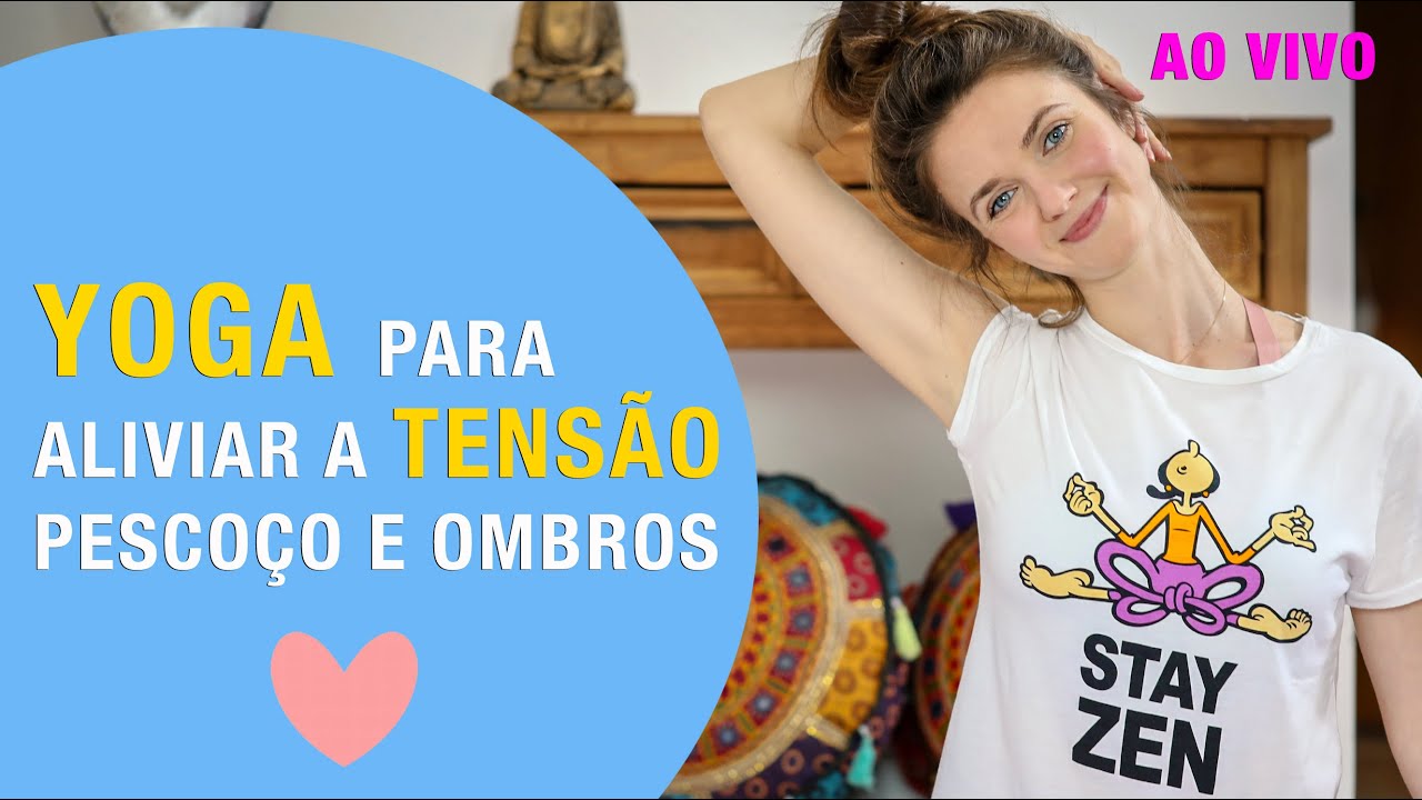 YOGA para aliviar tensão no PESCOÇO e OMBROS.