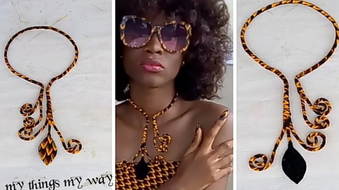 DIY Ankara Statement Neckpiece • Ankara Wire-works