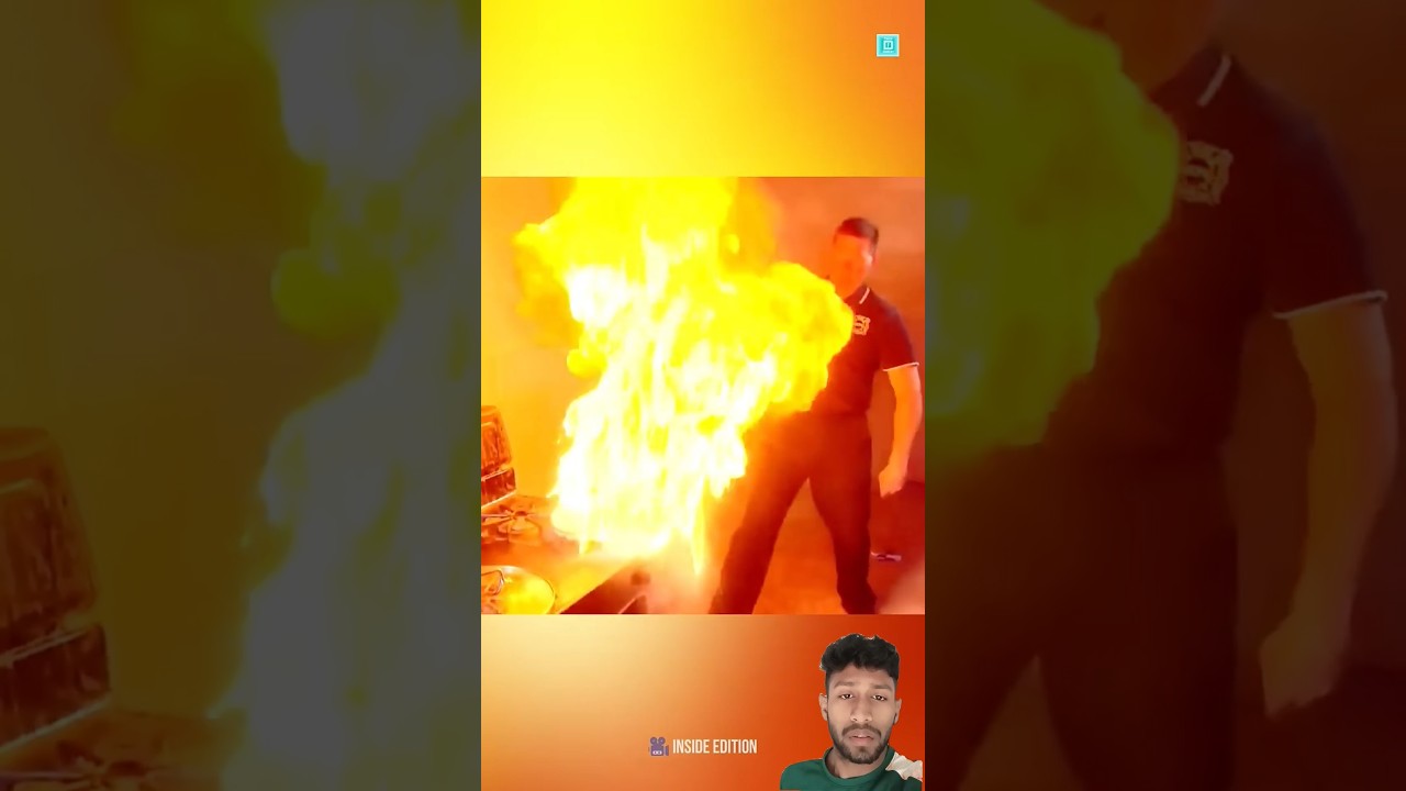 This Is Why You Should Never Throw Water On Grease Fire🔥😱 
