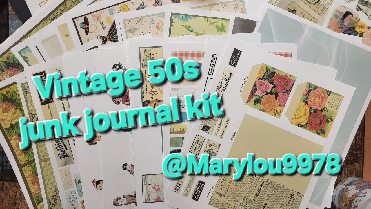 50s Retro Reverie journal kit by@Marylou9978& announcement of #scrapbrat being on her design team