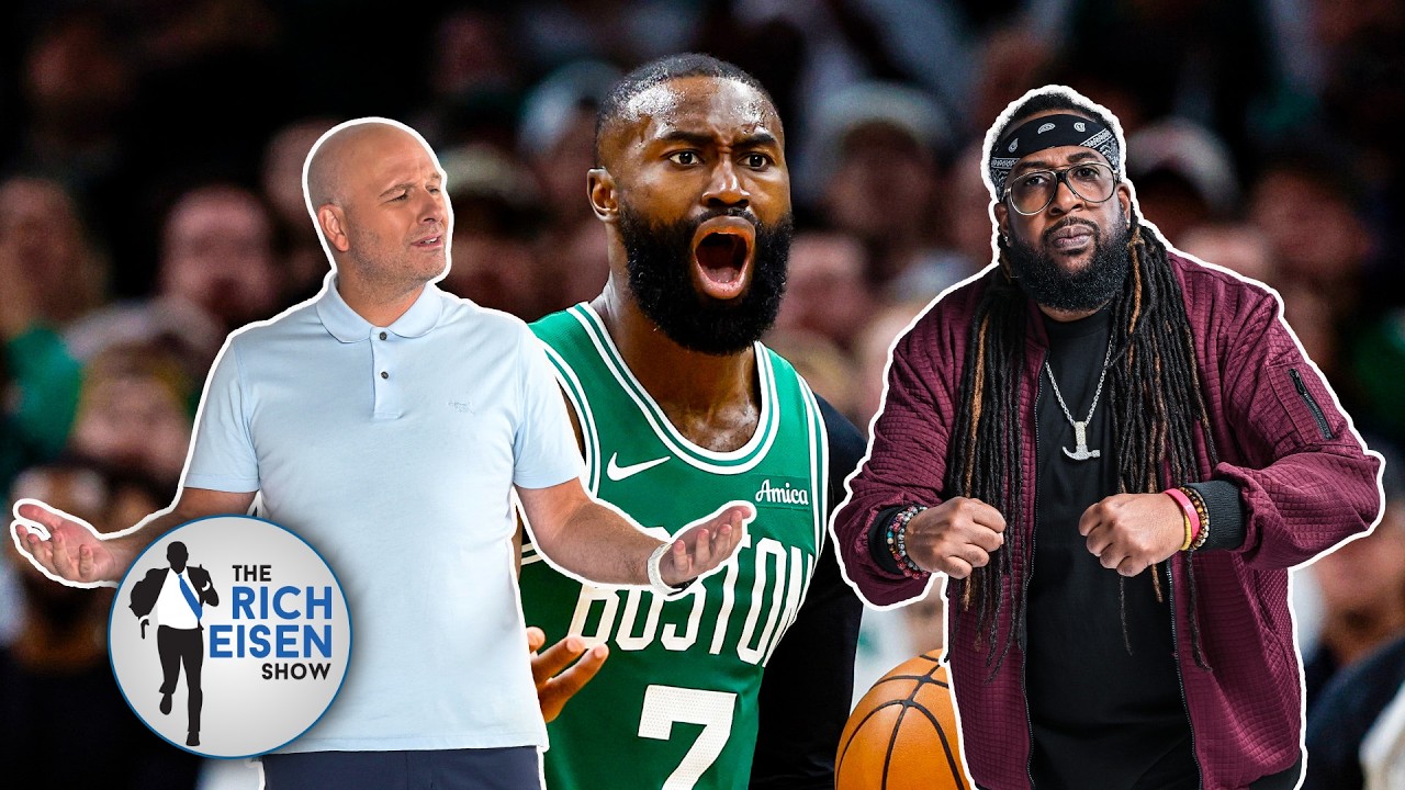 A Tale of Two Fans: Brockman(Celtics) & TJ(76ers) React to Jaylen Brown Trade | The Rich Eisen Show