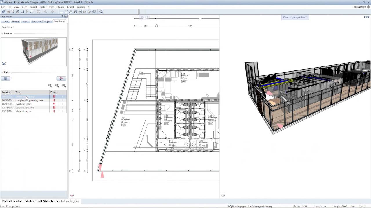 Allplan Architecture 2017: bim+ Kollisionskontrolle