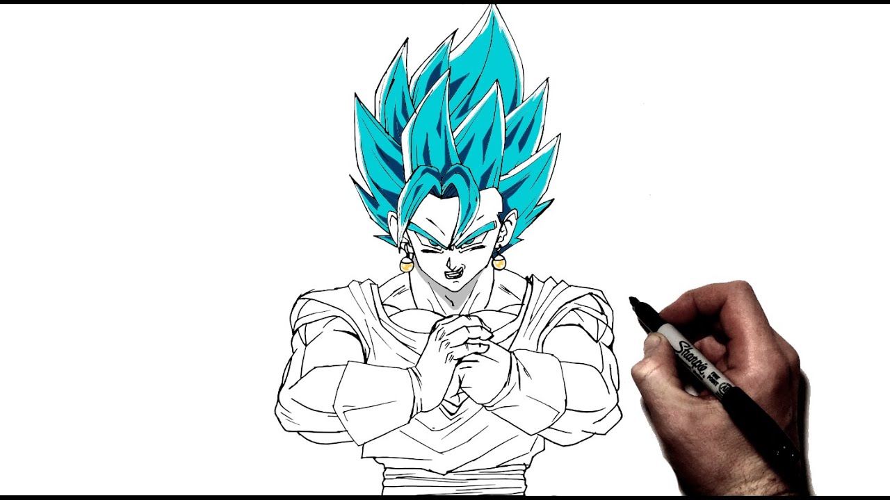 How To Draw Vegito Super Saiyan Blue | Step By Step | Dragonball
