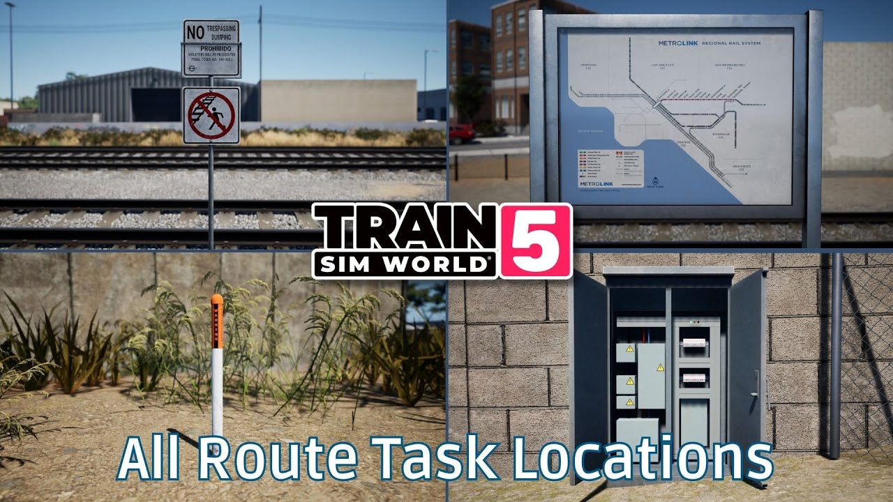 All Route Task Locations -  San Bernardino Line - #TrainSimWorld5
