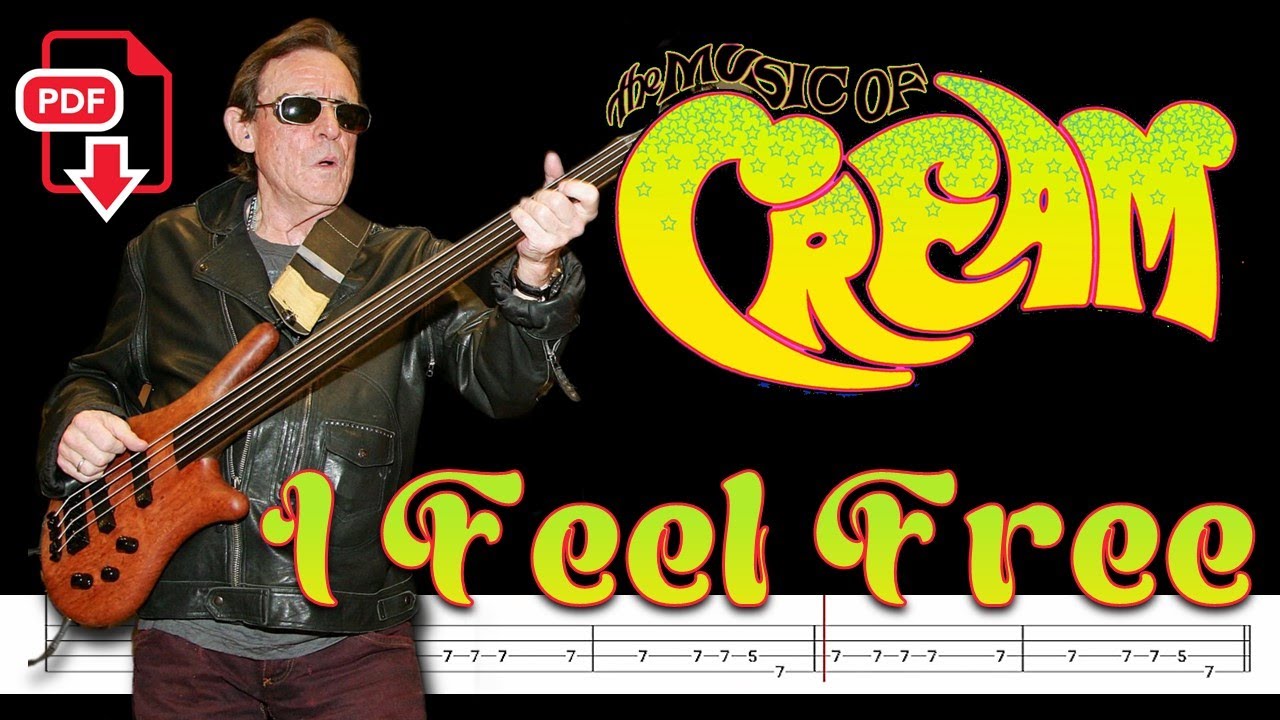 Cream - I Feel Free (🔴Bass Tabs | Notation) 