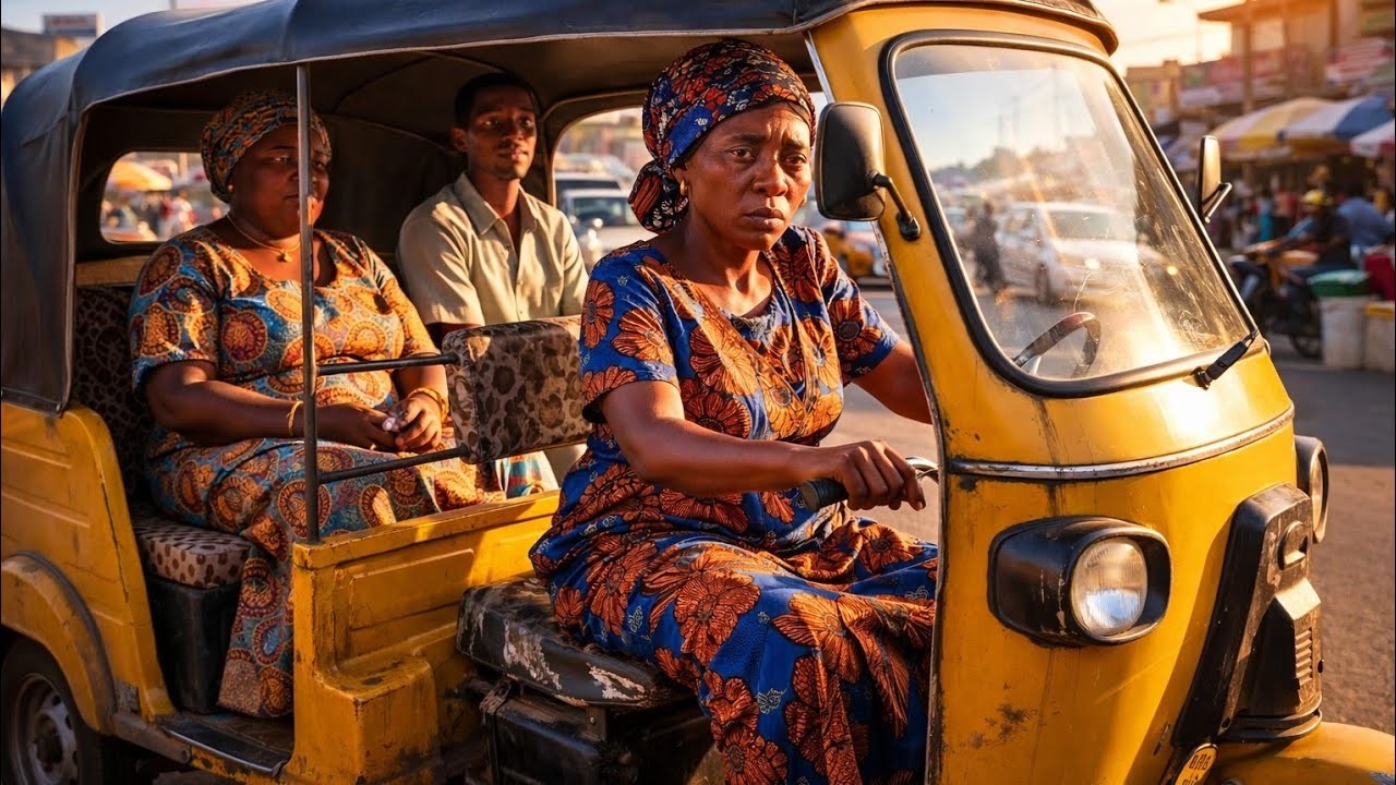 Son mari l’a abandonnée avec 5 filles… Elle est devenue conductrice de keke pour survivre.