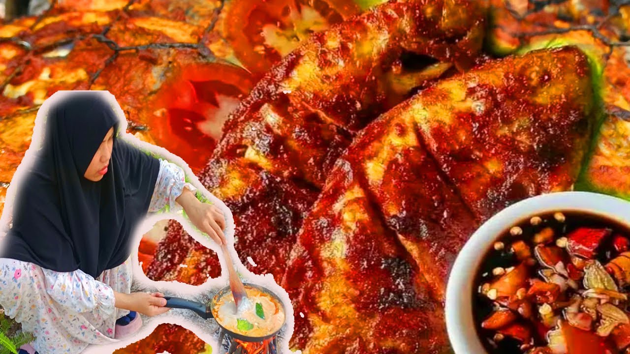 MASAK IKAN NILA BAKAR DI ALAM 🏕️ OUTDOOR COOKING – DELICIOUS GRILLED TILAPIA WHILE CAMPING🔥