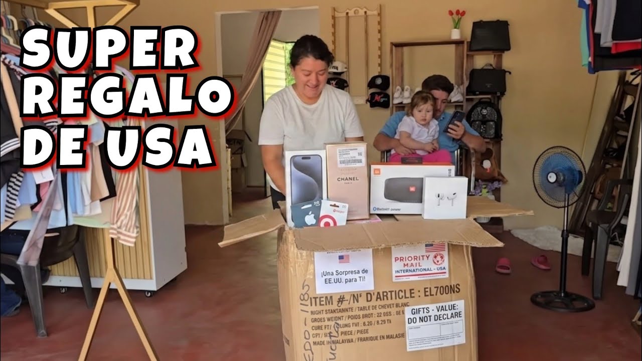 Sorpresa 😱alguien muy especial envi&oacute; este MEGA CAJA DE USA! qued&eacute; impactada al ver lo que traia