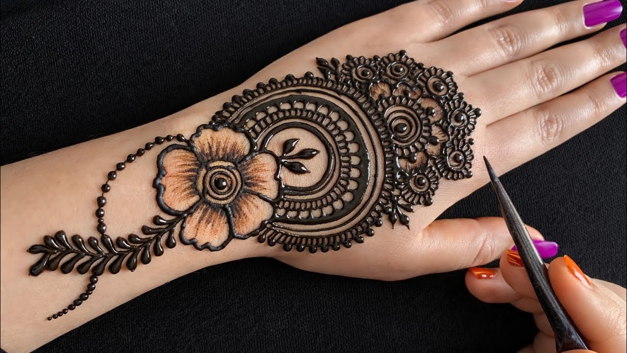 Special Eid Mehndi Design 2026🌙🌸Beautiful Back Hand Henna Design For Eid🌙