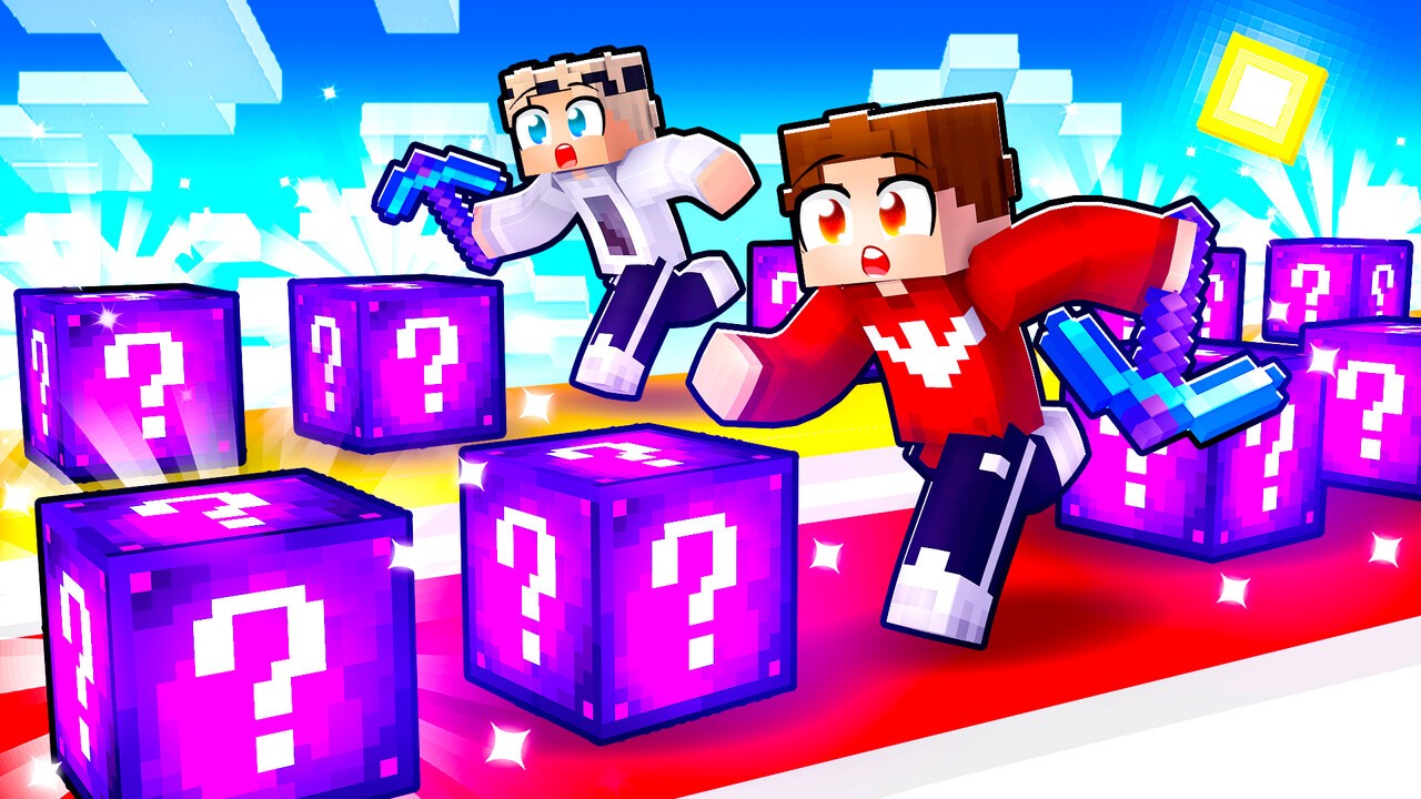 MINECRAFT RACE mit GEHEIMEN LUCKY BLÖCKEN!