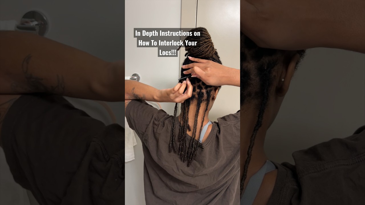 IN DEPTH HOW TO INTERLOCK YOUR LOCKS USING A HAIR PIN 😲 #interlocking #retighteninglocs #locs