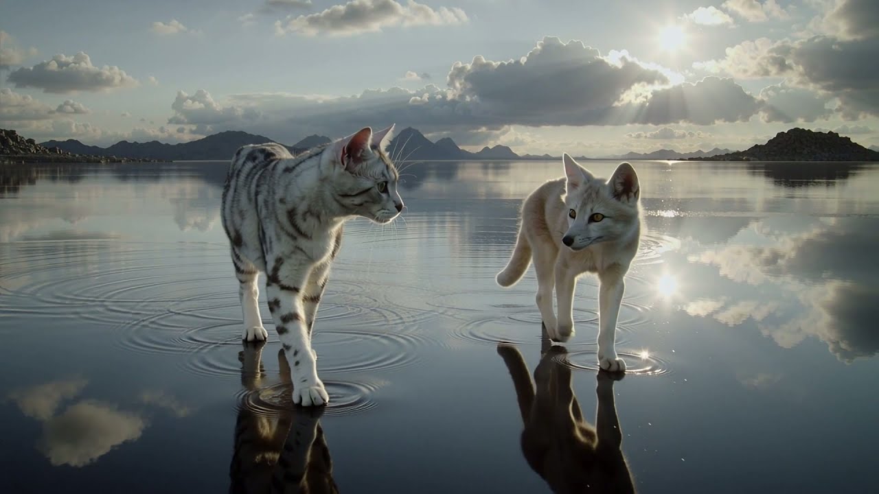 The Sky is a Mirror  The Cat is the Dream #cat #ai #catvideos #catlover