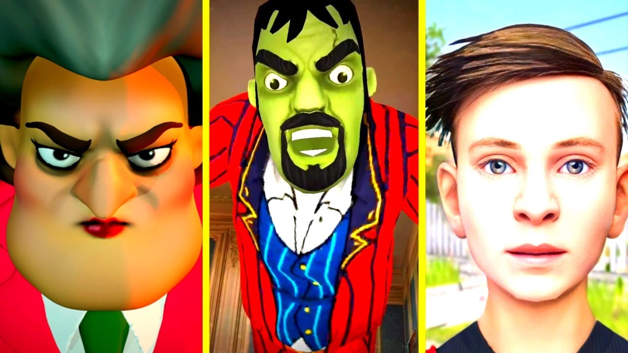Scary teacher 3d, Schoolboy Runaway, Scary Stranger3d